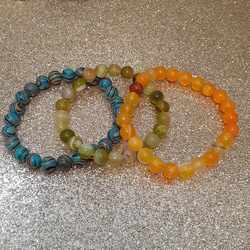 3 Assorted Stone Bracelets